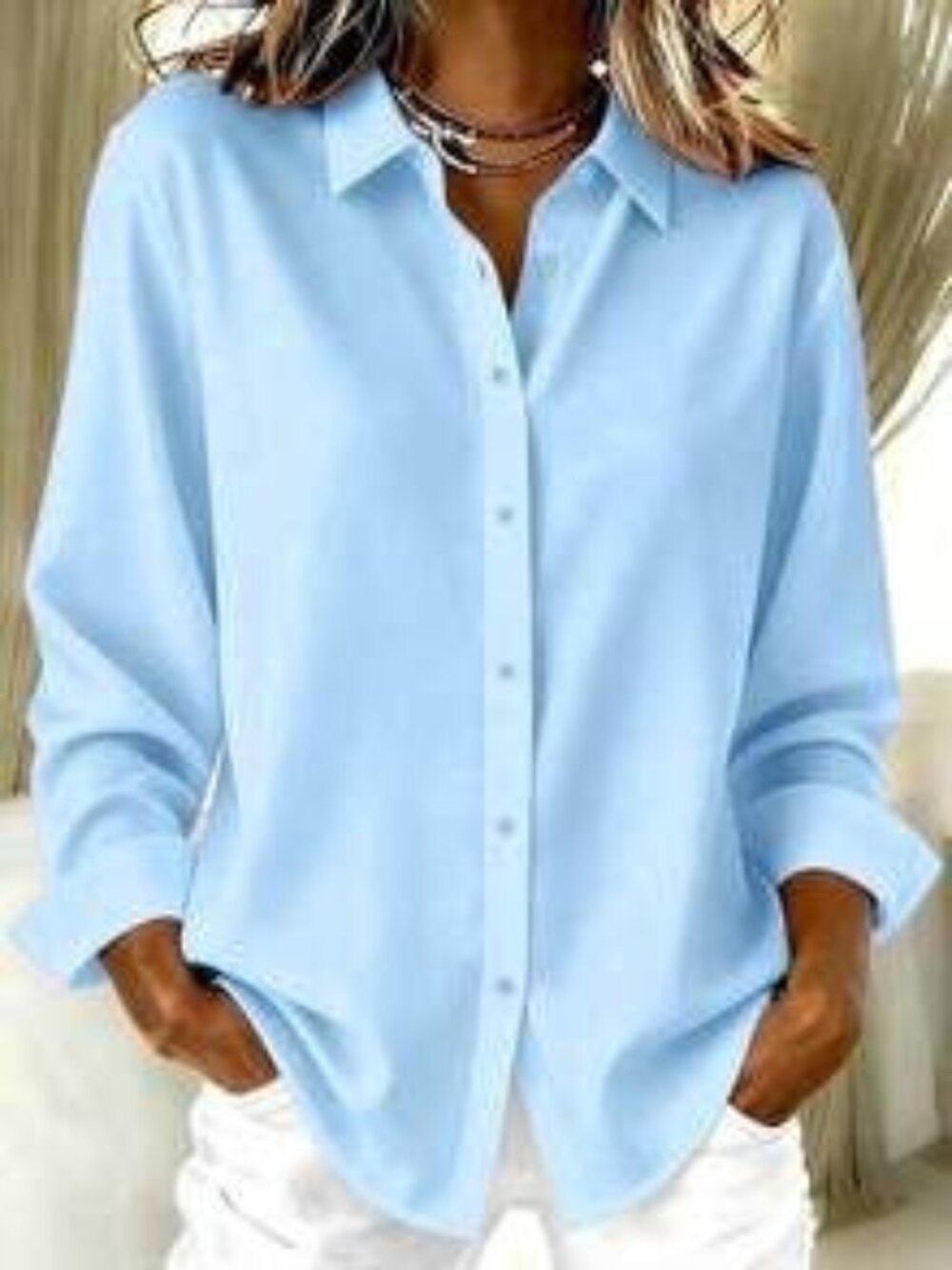Basic Casual Women's Plus Size Long Sleeve Lightweight